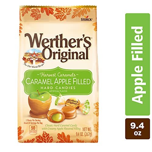 Werther's Original Caramel Apple Filled Hard Candies - Individually Wrapped Hard Candies for Halloween, Parties, or Snacks - 9.4 oz Bag (Pack of 1) - image 2