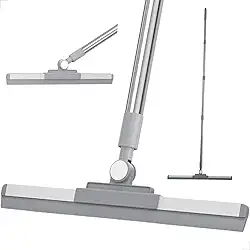 Rodo Vassoura Magica de Silicone para Limpeza, Cabo Longo 1,60 Metros, Multiuso para Lavar Secar Pisos Chao Vidros, Cabo Giro 180º - Marca Flytex