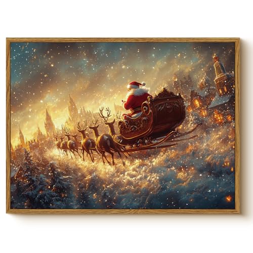 WHASAYART Framed Wall Art Christmas Prints HR1271 Gift delivery