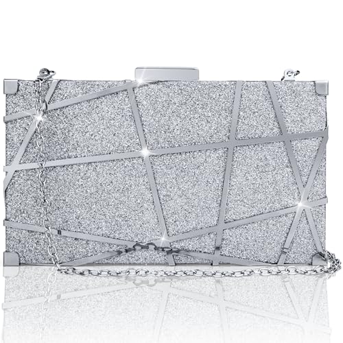 Image of Farcauo Clutch Purses for Women Chain Evening Bag Small Cocktail Party Purses Formal Wedding Handbags for Bride