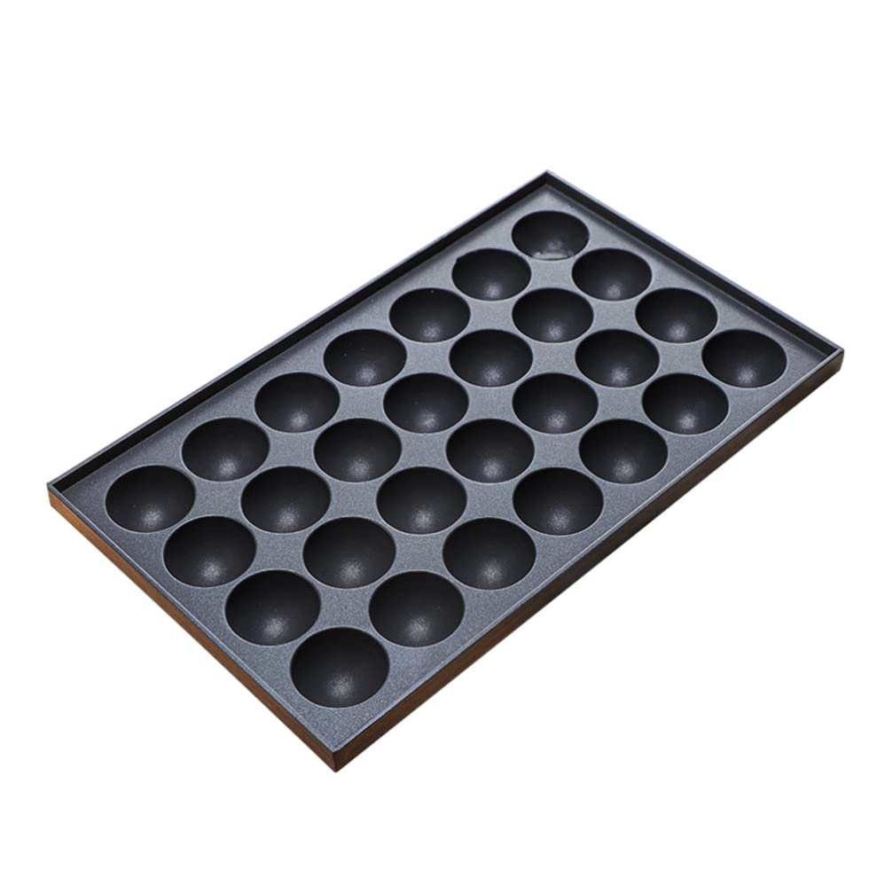 BESTonZON Takoyaki Grill Pan Cooking Plate Egg Bite Maker Meat Ball Grill Mold Baking Cupcake Japanese Takoyaki Cast Iron Non Stick Plate for Home Restaurant