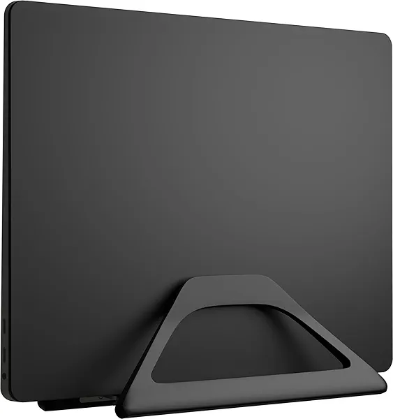 Elestoria Vertical Laptop Stand Holder- Adjustable Laptop Holder Vertical fits All MacBook, Chromebook & Gaming Laptops - Black