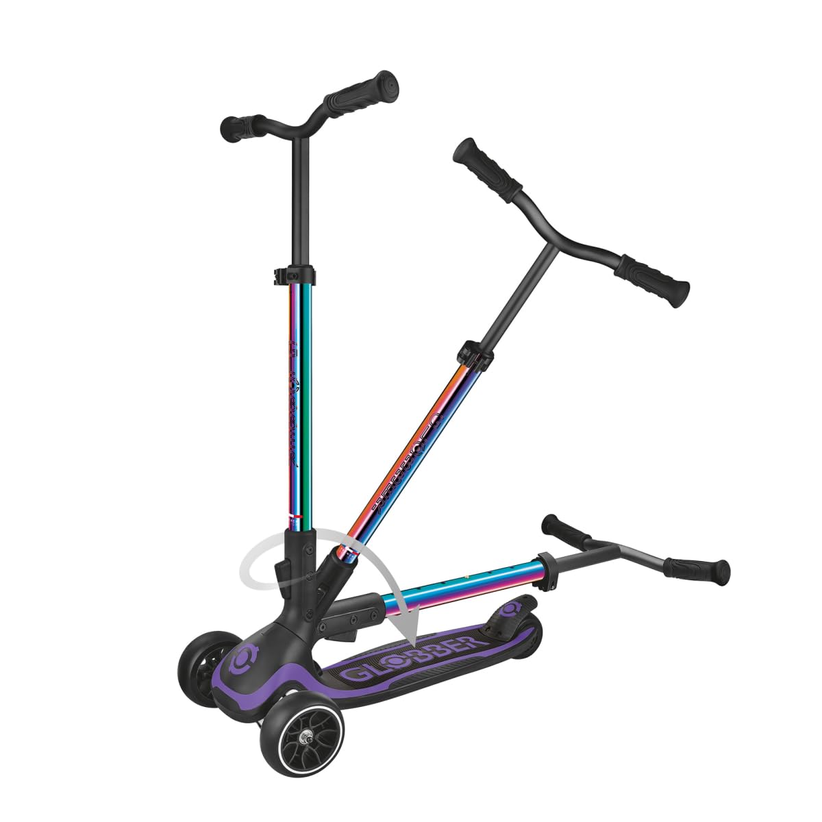 GLOBBER ULTIMUM – Tretroller, 125/90 mm extra breit, ABEC 7, 3-rädrig, höhenverstellbar