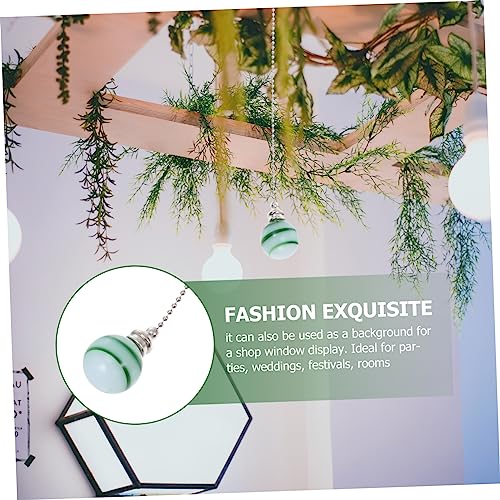 Image of 1Pc Pull Chain Pendant for Ceiling Fan Light Decorative Hanging Lamp Chain Home Decor Ceiling Light Chain Stylish Fan Pull Extension Striped Design