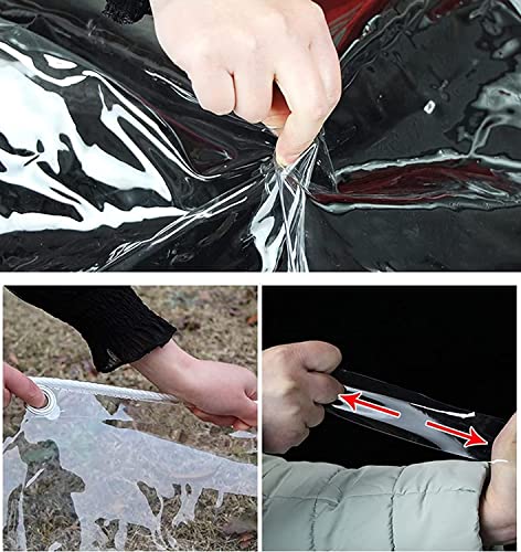 Bâche transparente imperméable et résistante avec œillets solides - 4