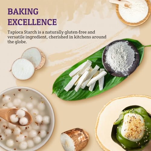 Image of 52USA Tapioca Starch, 28oz (Pack of 2), Tapioca Flour (794g)