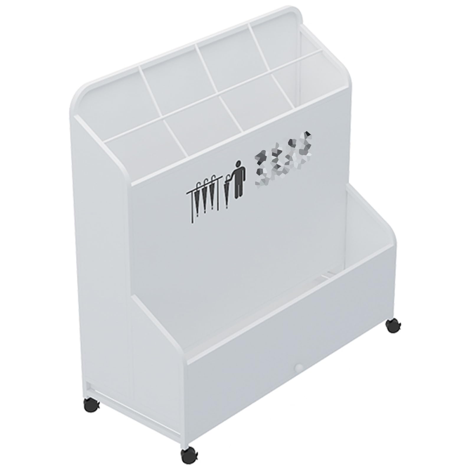 GHHVFEC Freestanding Umbrella Stand with Removable Drip Tray for Entryway, Office, and Home Organization, Holds Multiple Umbrellas