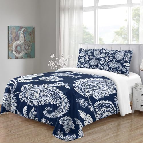 Housse de couette paisley microfibre lavable qui ne se décolore pas - 8