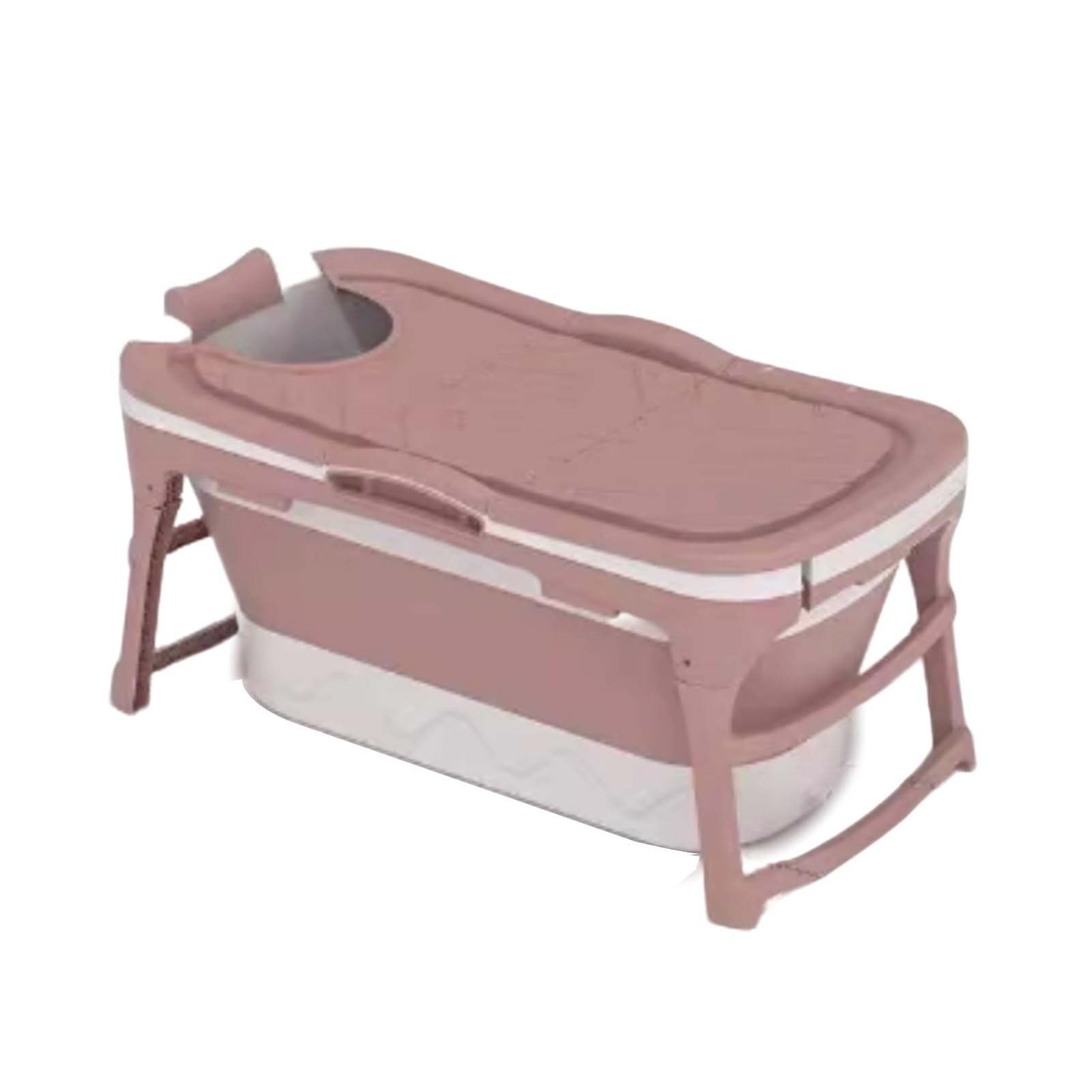 Vasca da bagno pieghevole portatile da viaggio, facile da riporre e trasportare, ideale per piccoli spazi, design compatto (1118 x 600 x 580 mm) perfetta per uso familiare