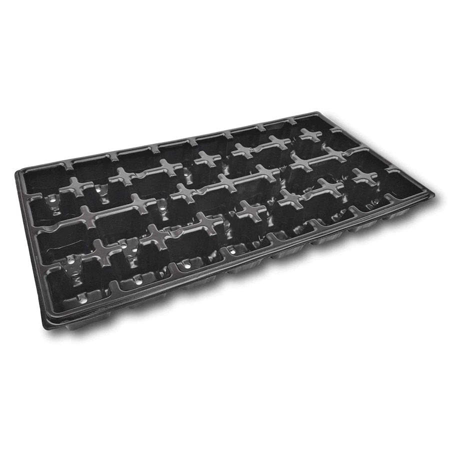 Park Seed Heavy Duty Durable Seed Starter Germination Pot Tray Growing Kit for Fruits, Vegetables, Herbs, and Flowers - Black, 32 Cell (2 Pack)