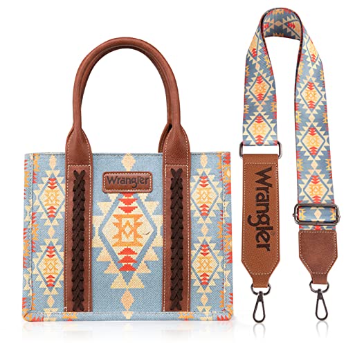 Image of Wrangler Purse Western Aztec Tote Bag Women Top Handle Handbags with Detachable Strap | Western