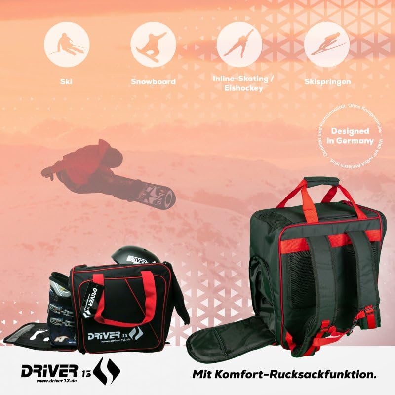 Sac à Dos Driver13 Pour Chaussures De Ski Avec Compartiment Casque - Noir/Gris - 40x28x44cm