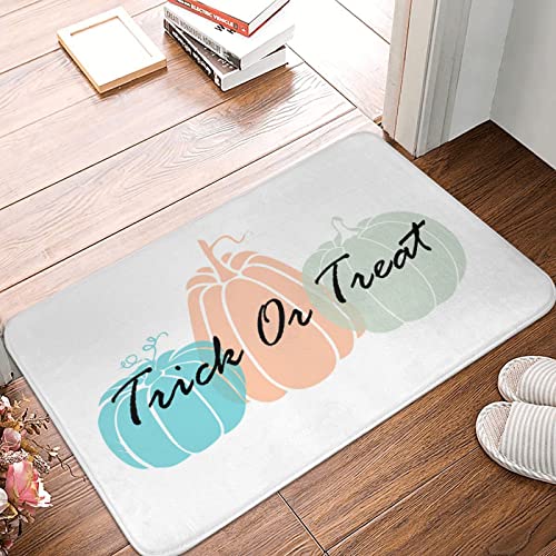 Felpudo de Halloween 40x60 cm con calabaza: alfombra decorativa divertida de Truco o Trato 2