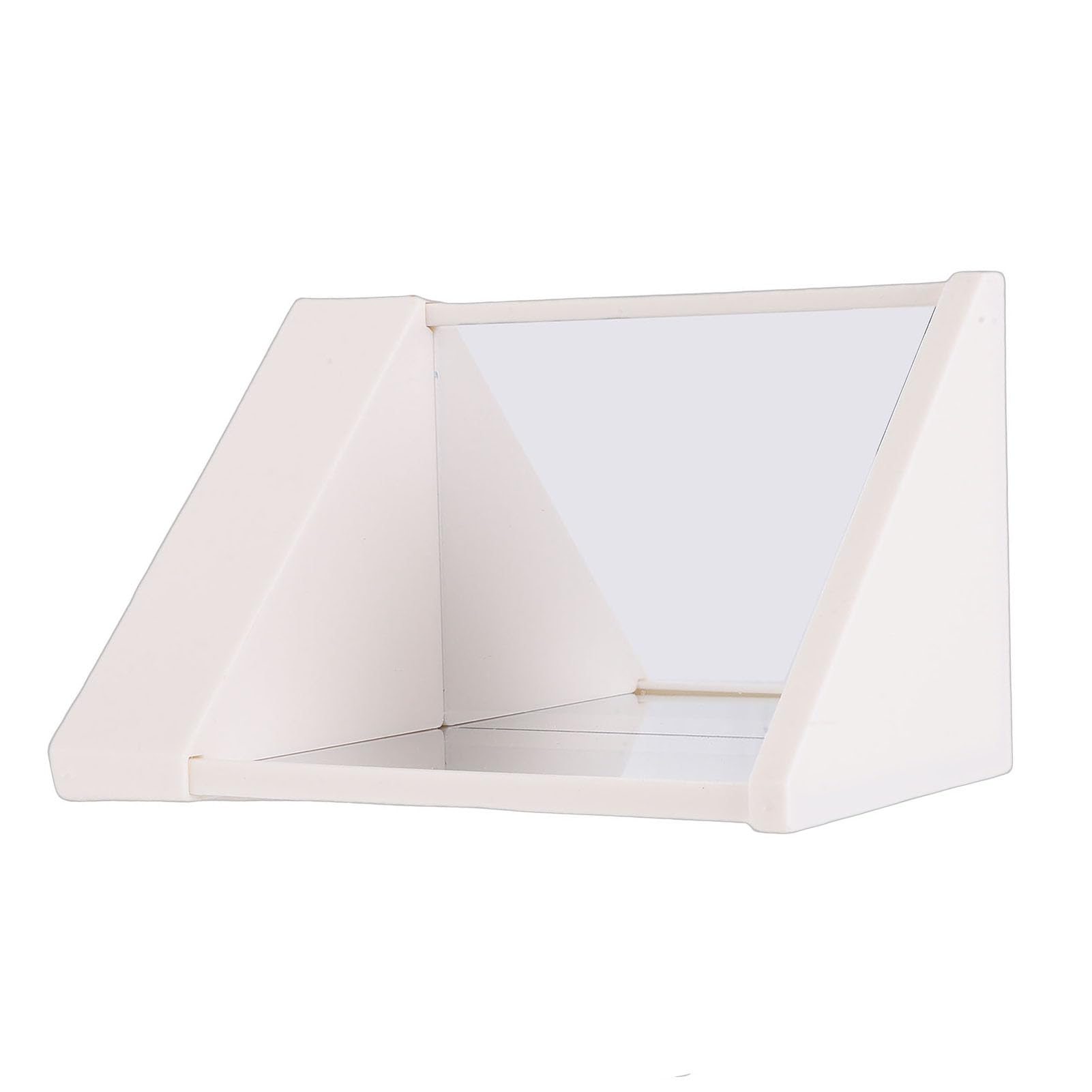 FILFEEL Lustro Nie Cofające, Lustro z Systemem Podwójnego Odbicia Lustrzanego, Bez Odwracania Lewego Prawego, Nie Wymaga Kalibracji, z ramą z Tworzywa ABS, do Makijażu, Stylizacji, (WHITE)