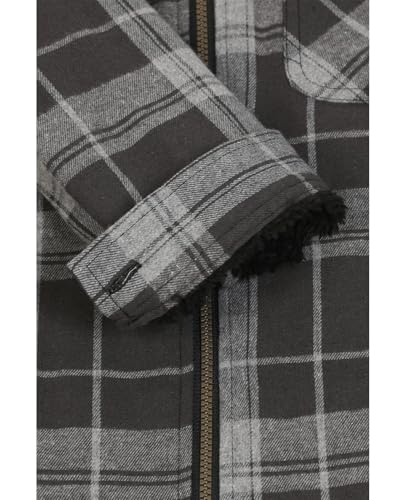 Image of ZENTHACE Boys Sherpa Fleece Lined Flannel Jacket