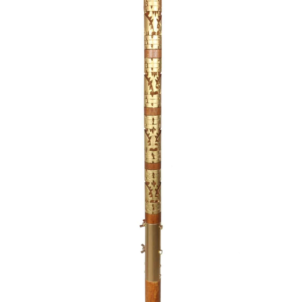 Bali Sonnenschirm Balinesischer Garten Schirm Baumwolle Handarbeit Retro Vintage Dekoschirm 2-teilig ca 180cm einfache Bemalung