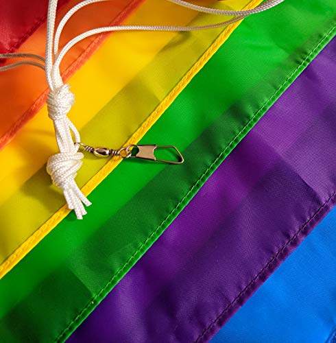 Madrona Brands 60-Inch Rainbow Flag Windsock - Durable Outdoor Hanging Decoration - Thumbnail 2
