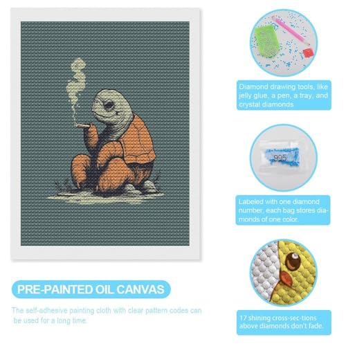 Kits de pinturas de diamantes con pedrería redonda brillante FekiLoot 3