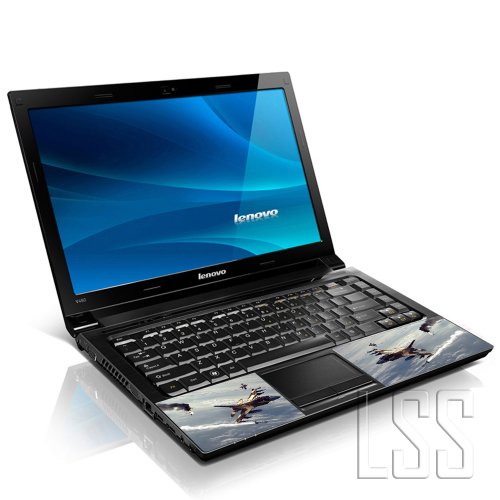 Image of LSS 17 17.3 Inches Laptop Notebook Skin Sticker with 2 Wrist Pads - Reusable Cover Protector Vinyl Sticker Cover Decal Fits 17 inch - 19 inch HP Asus Acer Samsung - Plane Attack Pattern