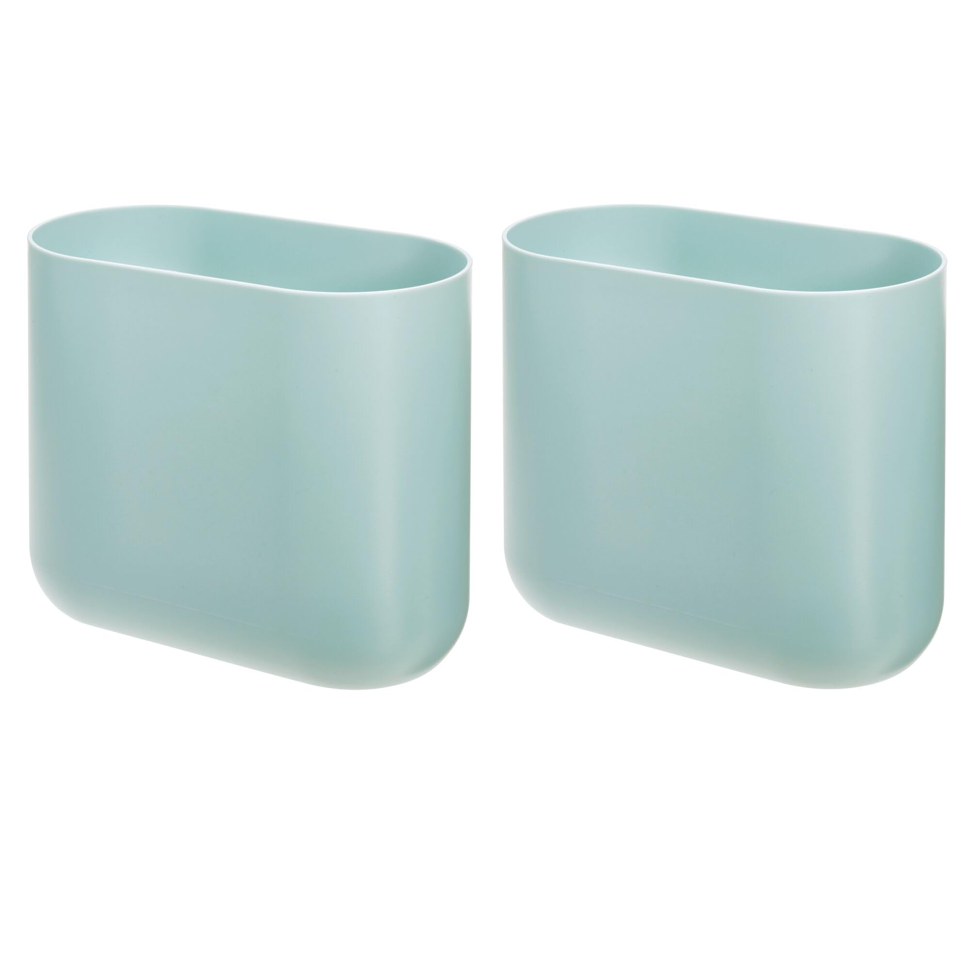 iDesign Cade Trash Can - Small White Bathroom Bin -17