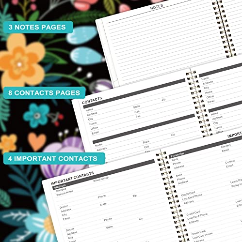 2024-2026 Monthly Planner/Monthly Calendar - 3 Year Monthly Planner 2024-2026, 36 Monthly Planner From Jan. 2024 - Dec. 2026, 9" X 11", 2024-2026 Calendar Planner With Tabs + Double-Side Pocket + Flexible Cover - Floral #TOP3