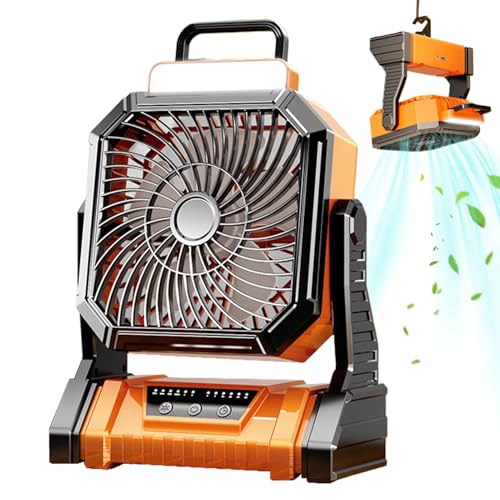 Ventilateur de camping portable anti chaleur avec lanterne intégrée - 8