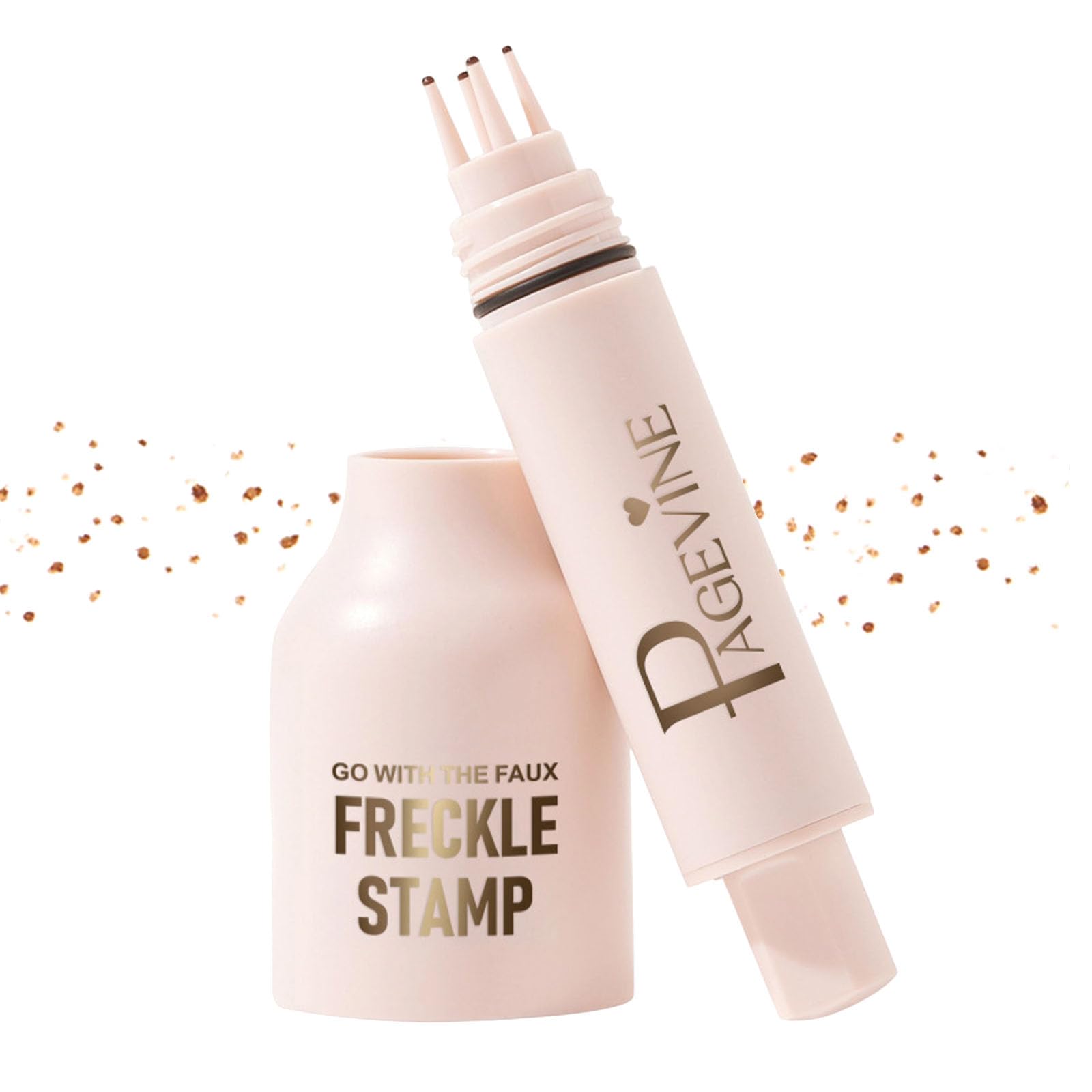 Baysea Faux Freckle Stamp,Upgrade Liquid Freckle Pen, Freckles Stamp Air Cushion, Long Lasting Waterproof & Quick Dry Lifelike Magic Freckles Stamp Marker for Natural Sunkissed Makeup (01 Light)