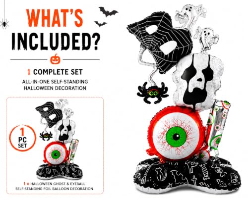 Image of AMFIN Halloween Skeleton Eyeball Spooky Foil Balloon Decoration