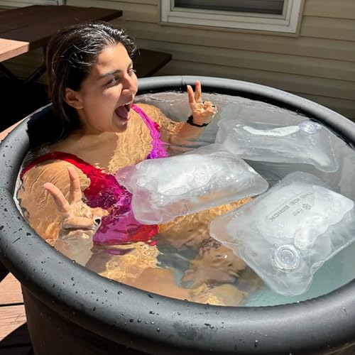 Image of The Pod Company Pro Ice Pod Complete Cold Plunge Bundle - 100-Gallon Ice Bath with 18 Ice Bricks, Insulated Lid & Cover, Water Jet, Maintenance & Cleaning Kit, Thermometer & Floor Mat