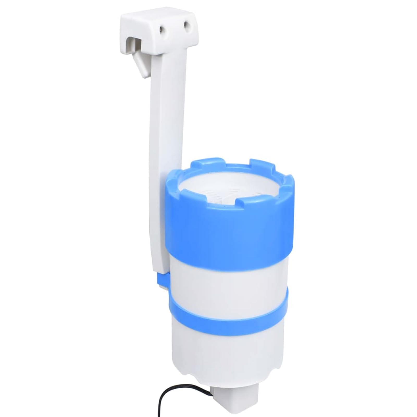 Homgoday Skimmer e Pompa per Piscina Fuori Terra, Bianco e Blu, 1700 L/h, 12V, con Cestello Rimovibile, Staffa Regolabile, Facile da Usare