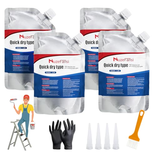 Image of Slab Concrete Crack Waterproof Repair Sealant, Concrete Crack Filler, Quick-Drying Sealing Adhesive,Weather-Resistant Caulking Glue (4 pcs)
