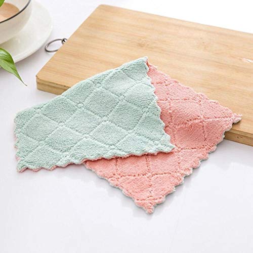 Serviette d'essuyage de Nettoyage Domestique torchon de Cuisine Gadgets de Lavage à la Maison Chiffons de Cuisine Doux torchon Absorbant Serviettes en microfibre-04