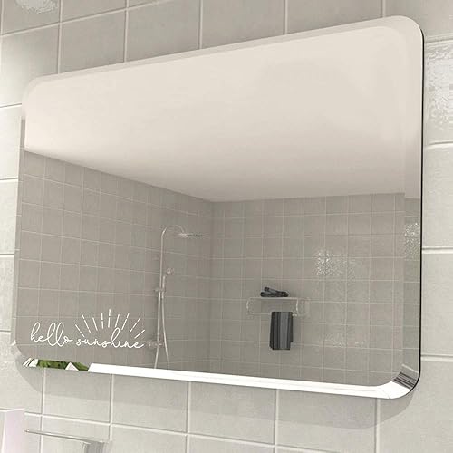 Miniatura 5 de "Hello Sunshine" - Adhesivo de vinilo para pared de baño, decoración de puerta de ducha o automóvil, juego de 2 (negroblanco, 6.5 x 2.6 pulgadas)