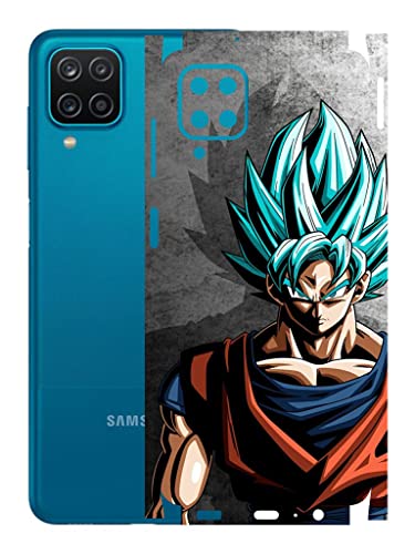 Image of AtOdds - Samsung Galaxy A12 Mobile Back Skin Rear Screen Guard Protector Film Wrap (Coverage - Back+Camera+Sides) (Goku)