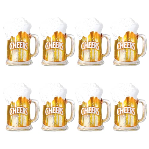JDNFKG 8 Piezas Copa De Cerveza De Cerveza De Globos, Globos Divertidos Y Divertidos, Globos De Cine De Aluminio, Decoraciones De Fiesta, Requisitos De Fotos.