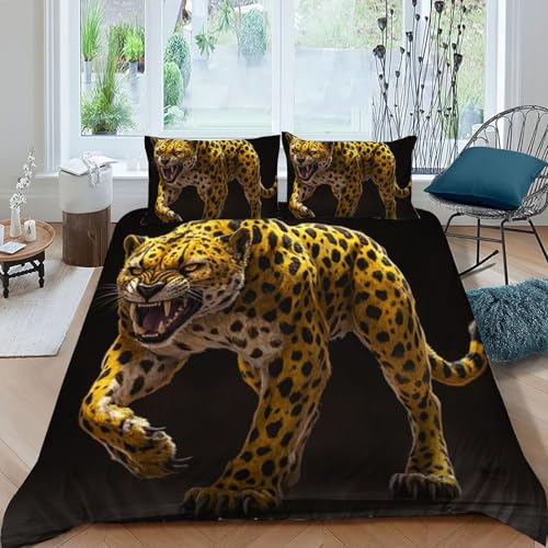 Housse de couette cheetah 200x200 microfibre avec 2 taies - 3