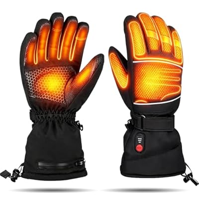 RARE SPACE Heated Gloves for Men Women -7.4V Fast Heating, Waterproof & Upgrade Non-Slip Electric Heating Glove for Motorcycling, Hunting, Skiing, Outdoor Work (X-Large)