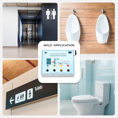 Image of Rely Cure⇒VP INDUSTRIES (GSM Mode) Toilet Cleanliness Feedback System - Press a smiley button to give instant feedback and view real-time reports via the Android app or website.