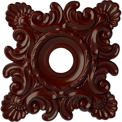 Ekena Millwork CM18CRBMFDecorative Ceiling Medallions Modeled After Original Historical Patterns & Designs, Brushed Mahogany