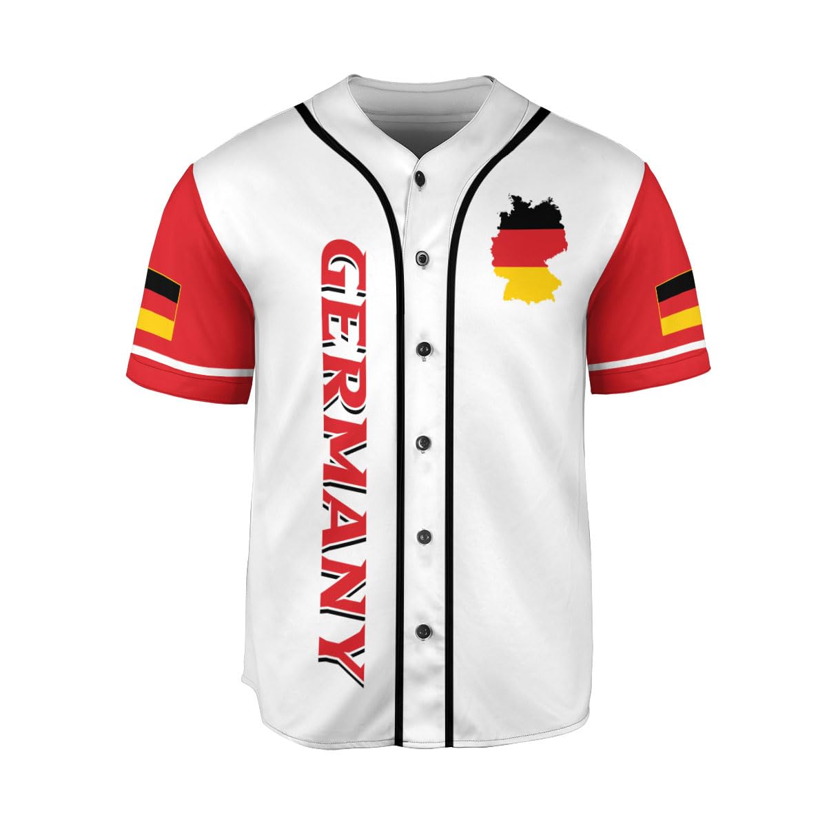 Personalized Germany Baseball Jersey, German Proud Flag Jersey Coat of Arms Gift for German Jersey Men Women 16