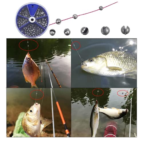 100Pcs niet giftige Vissen Zinklood Set,Ronde Gespleten Vissen Gewichten,Afneembare Vissen Split Shot 5 Maten,0.3g/20st,0.5g/20st,0.6g/20st,0.8g/20st,1g/20st - Image 8