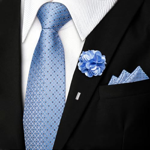Image of DiBanGu Mens Zipper Tie Silk Pre-Tied Necktie with Gift Box