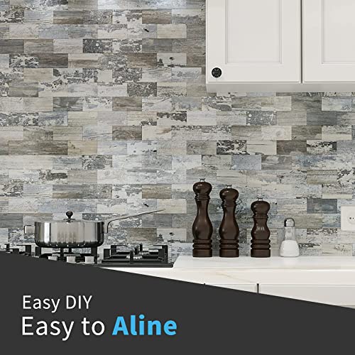 Image of Art3d Peel and Stick Backsplash, Stick on Wall Tile, 10-Pack, Light Rustic