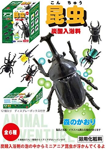 Amazon アニア アニマル アドベンチャー 昆虫 マスコット入りバスボール 炭酸入浴料 12個入りbox アニメ 萌えグッズ 通販
