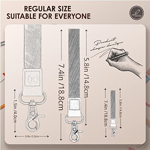Key Chain For Women & Men, Cow Lanyards For Keys,Wallet - Unique Patterns, Ultra Soft, Durable Polyester #TOP6