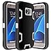 E LV Galaxy S7 Case Hybrid Defender Rugged Shockproof Dirtproof Case Cover for Samsung Galaxy S7 - [Black/Grey]