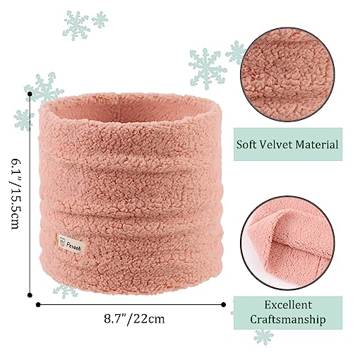 Zsedrut Fleece Warm Kids Scarf Thick Velvet Boys Girls Round Scarves Toddler Kids Winter Neck Warmer2
