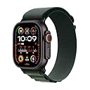 Apple Watch Ultra 2 GPS + Cellular 49 mm Sportwatch con robusta cassa in titanio Nero e Alpine Loop Verde scuro - Small. Fitness tracker, GPS di precisione, tanta autonomia, luminoso display Retina