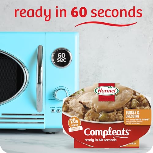 Image of HORMEL COMPLEATS Protein Variety Pack (Pack of 5), 7.5 oz Microwave Tray | Heat and Eat, Microwave Meals, Prepared Foods