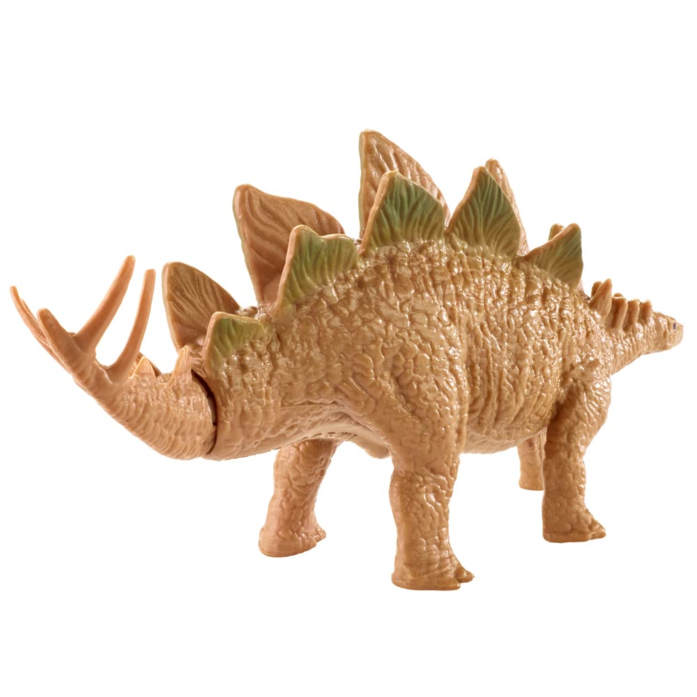 Mini figuras coleccionables de dinosaurio inspiradas en el mundo jurásico, figura de dinosaurio de estegosaurio, marrón con placas verdes, bolsa ciega identificada sin abrir ~ Wave 10